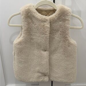 Zara Kids Cream Furry Vest